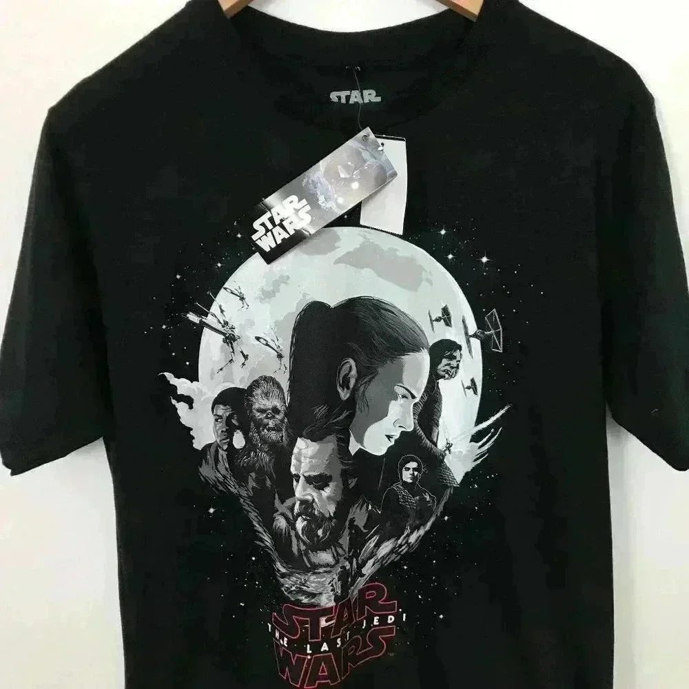 Star Wars The Last Jedi Men M Black T-Shirt NWT